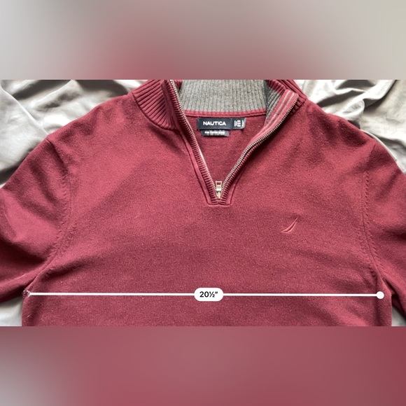 Large Nautica maroon long sleeve sweater - Picture 4 of 6